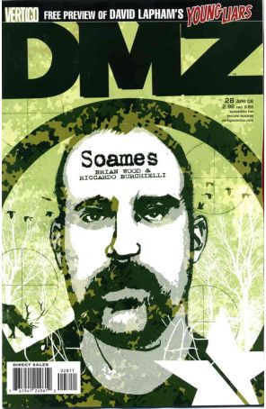 DMZ 28 published by DC/Vertigo with cover art by Brian Wood