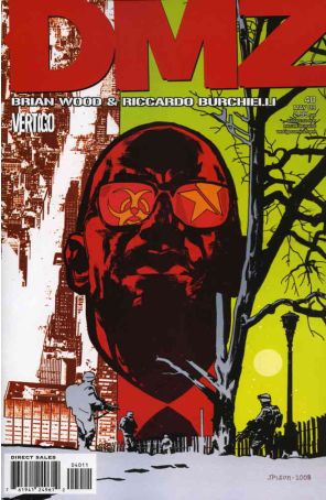 DMZ 40 published by DC/Vertigo with cover art by John Paul Leon