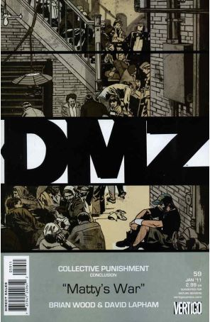 DMZ 59 published by DC/Vertigo with cover art by John Paul Leon