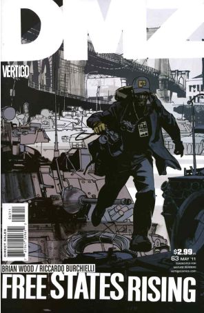 DMZ 63 published by DC/Vertigo with cover art by John Paul Leon