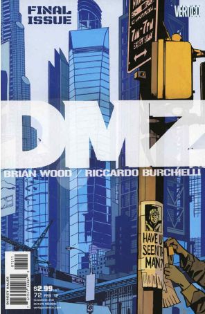 DMZ 72 published by DC/Vertigo with cover art by John Paul Leon
