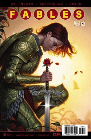 Fables 136 published by DC/Vertigo with cover art by Santos Dan Dos