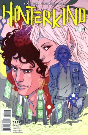 Hinterkind 14 published by DC/Vertigo with cover art by Marguerite Sauvage