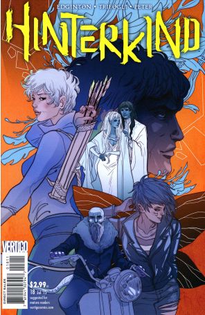 Hinterkind 18 published by DC/Vertigo with cover art by Marguerite Sauvage