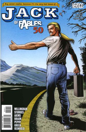 Jack of Fables 50 published by DC/Vertigo with cover art by Brian Bolland