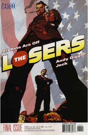 The Losers 32 published by DC/Vertigo with cover art by Andy Diggle
