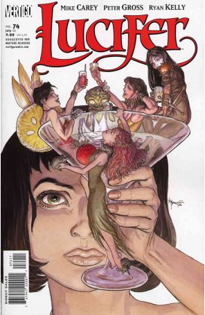 Lucifer (Vertigo) 74 published by DC/Vertigo with cover art by Michael Wm Kaluta