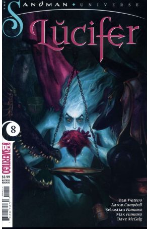Lucifer (Vertigo, 3rd Series) 8 published by DC with cover art by Tiffany Turrill