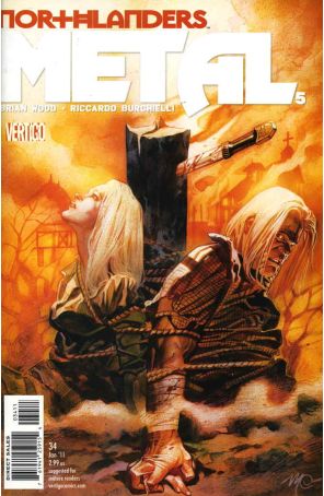 Northlanders 34 published by DC/Vertigo with cover art by Massimo Carnevale