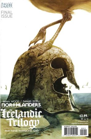Northlanders 50 published by DC/Vertigo with cover art by Massimo Carnevale