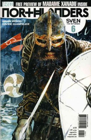 Northlanders 6 published by DC/Vertigo with cover art by Massimo Carnevale