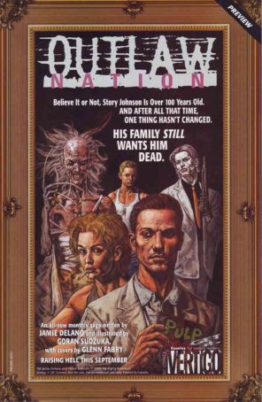 Outlaw Nation (Vertigo) Ashcan 1 published by DC/Vertigo with cover art by Glenn Fabry