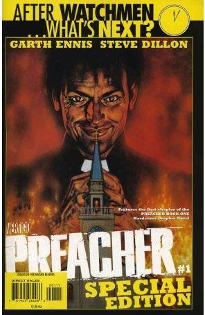 Preacher 1 (2nd) published by DC/Vertigo with cover art by Glenn Fabry