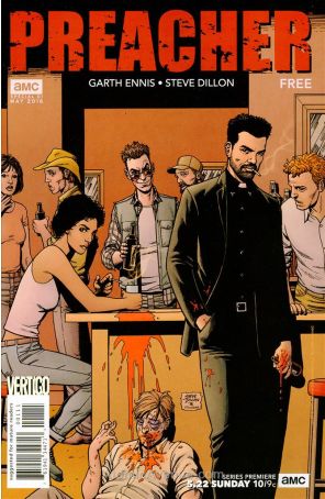 Preacher 1 (3rd) published by DC/Vertigo with cover art by Glenn Fabry