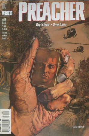 Preacher 18 published by DC/Vertigo with cover art by Glenn Fabry