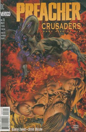 Preacher 23 published by DC/Vertigo with cover art by Glenn Fabry