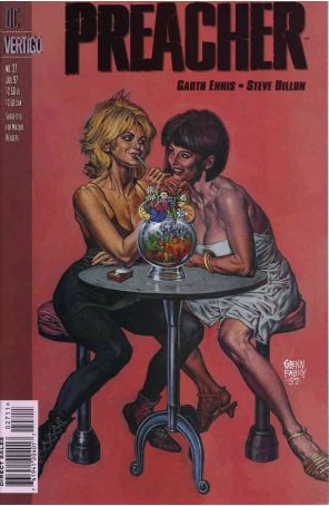 Preacher 27 published by DC/Vertigo with cover art by Glenn Fabry