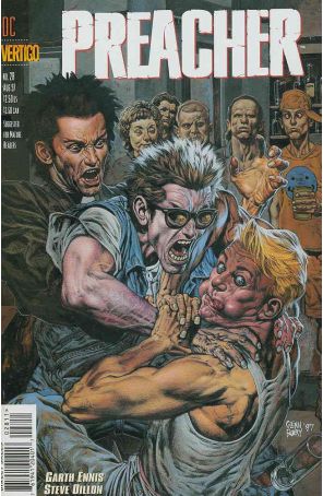 Preacher 28 published by DC/Vertigo with cover art by Glenn Fabry