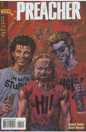 Preacher 30 published by DC/Vertigo with cover art by Glenn Fabry