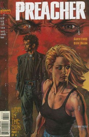 Preacher 34 published by DC/Vertigo with cover art by Glenn Fabry