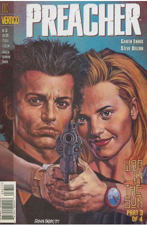 Preacher 36 published by DC/Vertigo with cover art by Glenn Fabry