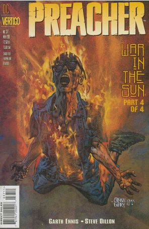 Preacher 37 published by DC/Vertigo with cover art by Glenn Fabry
