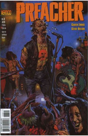Preacher 38 published by DC/Vertigo with cover art by Glenn Fabry