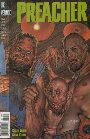 Preacher 39 published by DC/Vertigo with cover art by Glenn Fabry