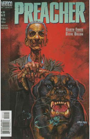 Preacher 55 published by DC/Vertigo with cover art by Glenn Fabry