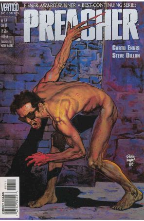 Preacher 57 published by DC/Vertigo with cover art by Glenn Fabry