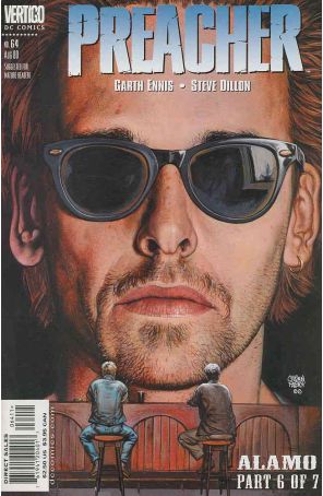 Preacher 64 published by DC/Vertigo with cover art by Glenn Fabry