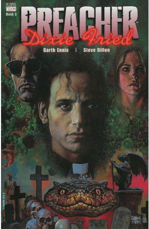 Preacher TPB 5 published by DC/Vertigo with cover art by Glenn Fabry