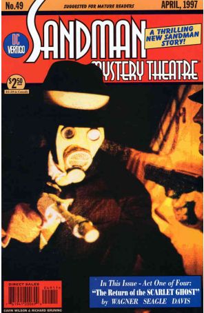 Sandman Mystery Theatre 49 published by DC/Vertigo with cover art by Gavin Wilson, Richard Bruning