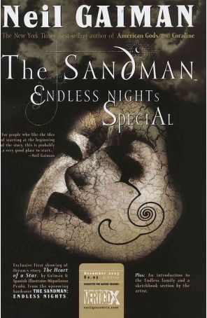 Sandman: Endless Nights Special 1 published by DC/Vertigo with cover art by Dave McKean
