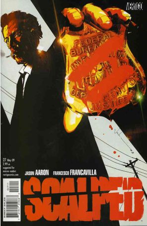 Scalped 27 published by DC/Vertigo with cover art by Jock