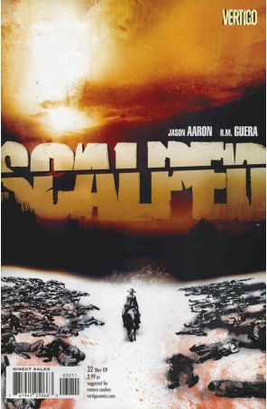 Scalped 32 published by DC/Vertigo with cover art by Jock