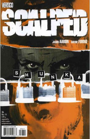 Scalped 36 published by DC/Vertigo with cover art by Jock