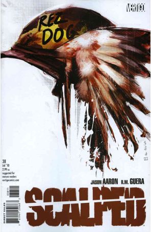 Scalped 38 published by DC/Vertigo with cover art by Jock