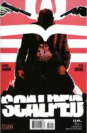 Scalped 52 published by DC/Vertigo with cover art by Jock