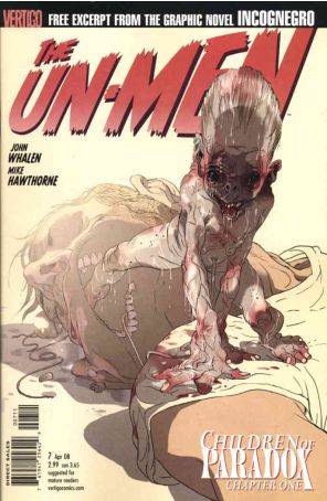 The Un-Men 7 published by DC/Vertigo with cover art by Tomer Hanuka