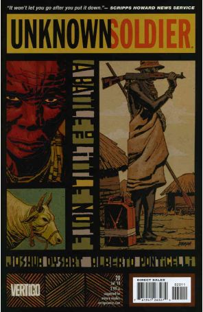 Unknown Soldier (4th Series) 20 published by DC/Vertigo with cover art by Dave Johnson