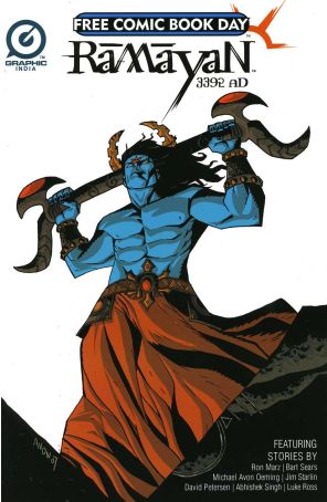 Ramayan 3392 A.D. FCBD 2013 published by Graphic India with cover art by Michael Avon Oeming