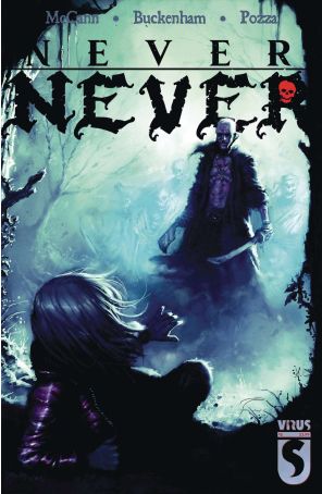 Never Never 3 published by Virus with cover art by Christopher Lair