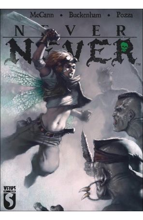 Never Never 4 published by Virus with cover art by Christopher Lair