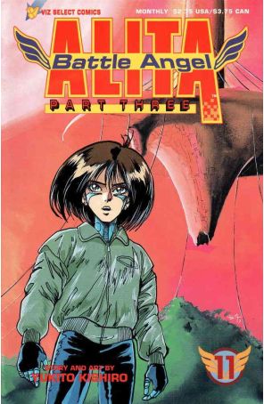 Battle Angel Alita Part 3 11 published by Viz with cover art by Schulhoff Tam