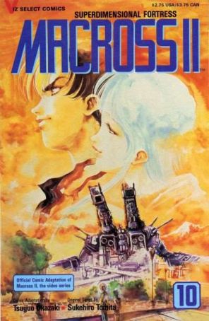 Macross II 10 published by Viz with cover art by Tsuguo Okazaki