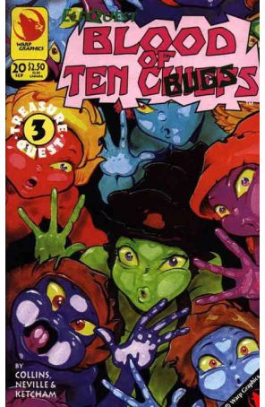Elfquest: Blood of Ten Chiefs 20 published by Warp with cover art by Delfin Barral and Barry Blair
