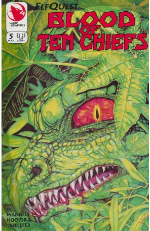 Elfquest: Blood of Ten Chiefs 5 published by Warp with cover art by Janine Johnston