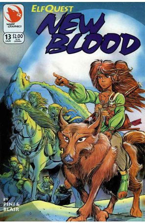 Elfquest: New Blood 13 published by Warp with cover art by Barry Blair