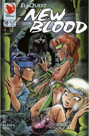 Elfquest: New Blood 18 published by Warp with cover art by Barry Blair